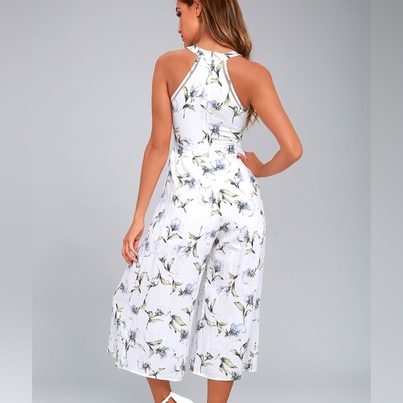 Lost + Wander Havana white floral print midi jumpsuit - Picture 3 of 15